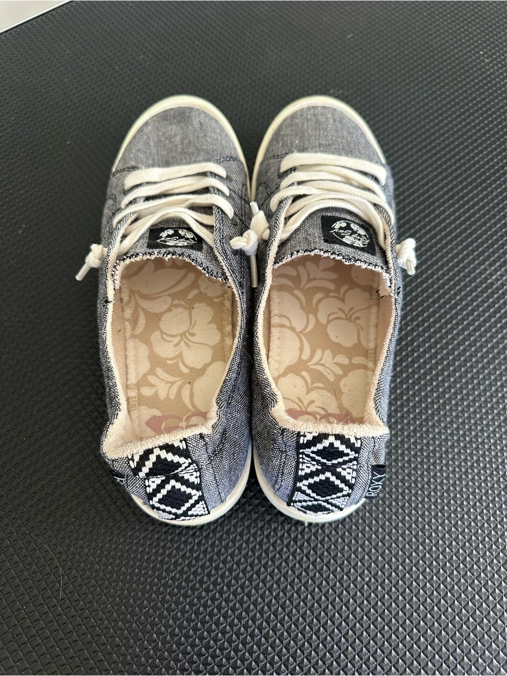 Roxy Casual Canvas Sneakers in Heather Gray - Picture 2 of 4